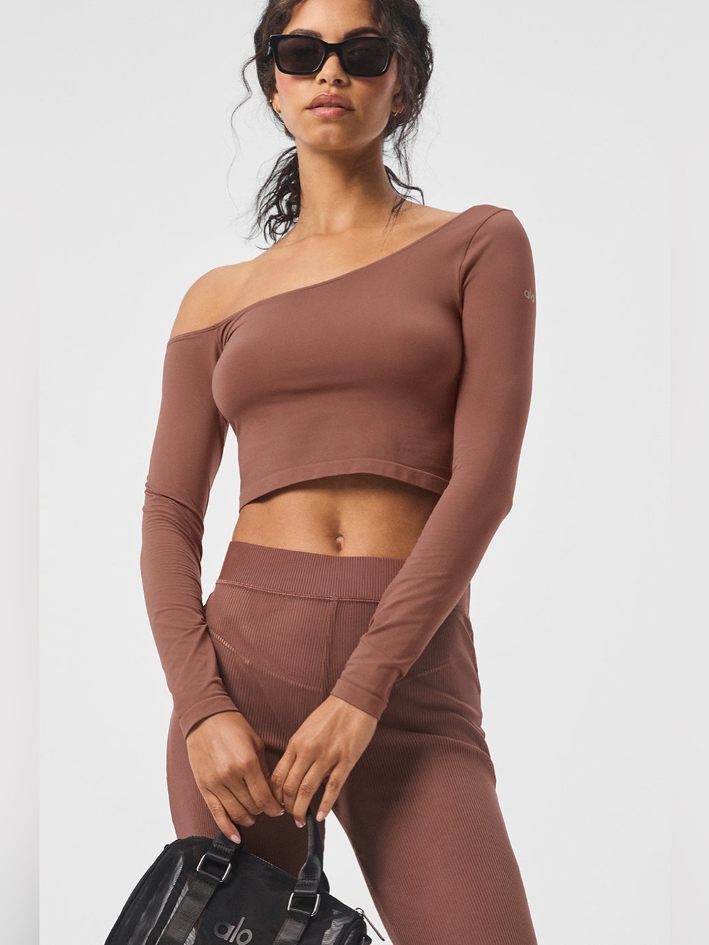 Alo Yoga Asymmetrical Sheer Glow Long Sleeve